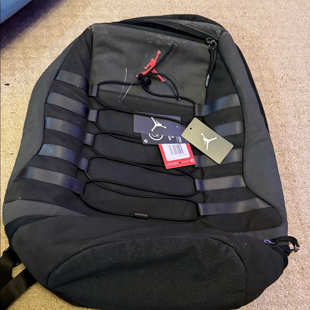 Jordan Black and Gray Backpack